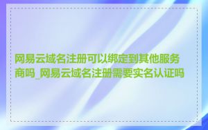 网易云域名注册可以绑定到其他服务商吗_网易云域名注册需要实名认证吗
