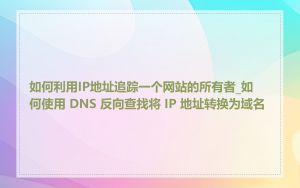 如何利用IP地址追踪一个网站的所有者_如何使用 DNS 反向查找将 IP 地址转换为域名