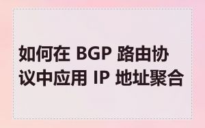 如何在 BGP 路由协议中应用 IP 地址聚合