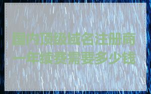 国内顶级域名注册商一年续费需要多少钱