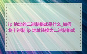 ip 地址的二进制格式是什么_如何将十进制 ip 地址转换为二进制格式