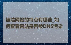 被墙网站的特点有哪些_如何查看网站是否被DNS污染