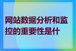 网站数据分析和监控的重要性是什么