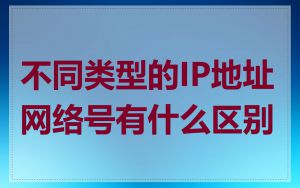 不同类型的IP地址网络号有什么区别