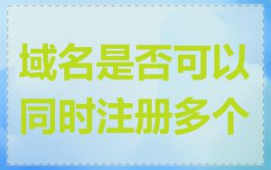 域名是否可以同时注册多个