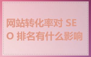 网站转化率对 SEO 排名有什么影响