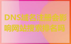 DNS域名注册会影响网站搜索排名吗