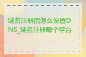 域名注册后怎么设置DNS_域名注册哪个平台好