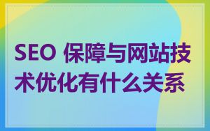 SEO 保障与网站技术优化有什么关系