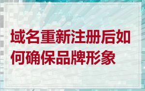 域名重新注册后如何确保品牌形象