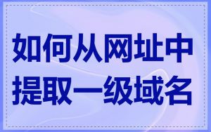 如何从网址中提取一级域名