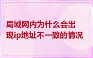 局域网内为什么会出现ip地址不一致的情况