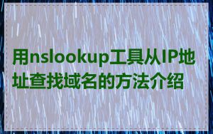 用nslookup工具从IP地址查找域名的方法介绍