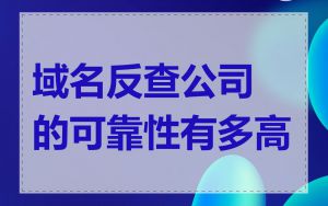 域名反查公司的可靠性有多高