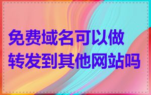 免费域名可以做转发到其他网站吗