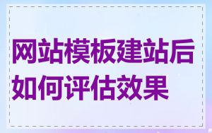 网站模板建站后如何评估效果