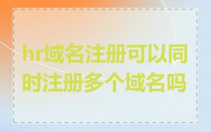 hr域名注册可以同时注册多个域名吗