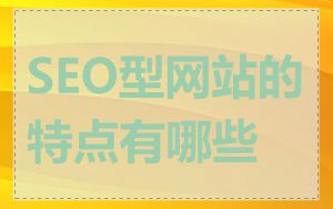 SEO型网站的特点有哪些