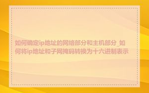 如何确定ip地址的网络部分和主机部分_如何将ip地址和子网掩码转换为十六进制表示
