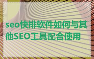 seo快排软件如何与其他SEO工具配合使用
