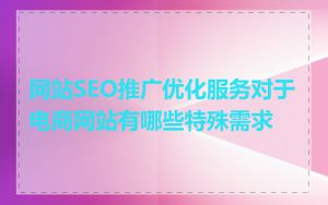 网站SEO推广优化服务对于电商网站有哪些特殊需求