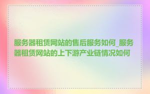 服务器租赁网站的售后服务如何_服务器租赁网站的上下游产业链情况如何