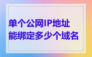 单个公网IP地址能绑定多少个域名