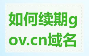 如何续期gov.cn域名