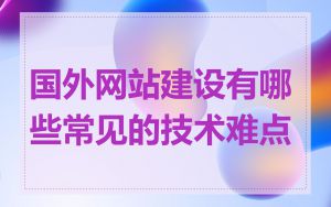 国外网站建设有哪些常见的技术难点