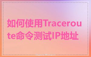如何使用Traceroute命令测试IP地址