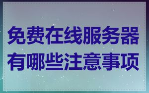 免费在线服务器有哪些注意事项