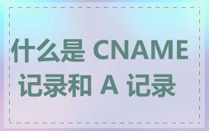 什么是 CNAME 记录和 A 记录