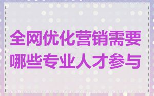 全网优化营销需要哪些专业人才参与