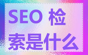 SEO 检索是什么