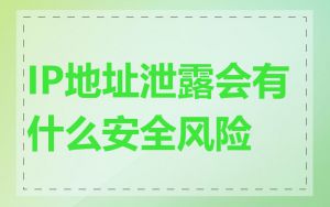 IP地址泄露会有什么安全风险