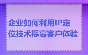 企业如何利用IP定位技术提高客户体验