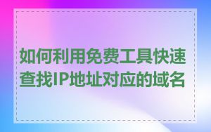 如何利用免费工具快速查找IP地址对应的域名