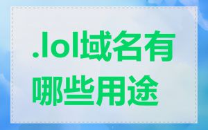.lol域名有哪些用途