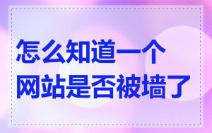 怎么知道一个网站是否被墙了