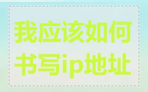 我应该如何书写ip地址