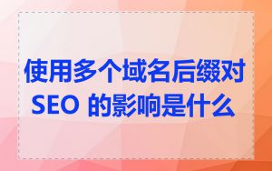 使用多个域名后缀对 SEO 的影响是什么