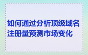 如何通过分析顶级域名注册量预测市场变化