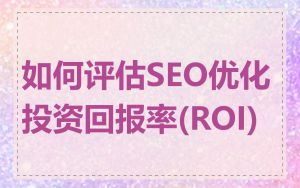 如何评估SEO优化投资回报率(ROI)