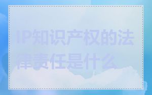IP知识产权的法律责任是什么