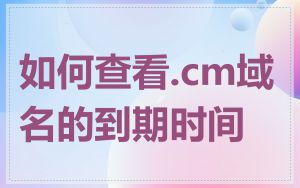 如何查看.cm域名的到期时间