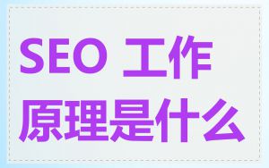 SEO 工作原理是什么