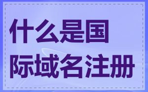 什么是国际域名注册