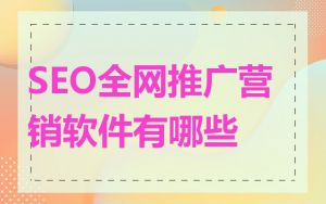 SEO全网推广营销软件有哪些