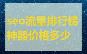 seo流量排行榜神器价格多少