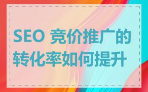 SEO 竞价推广的转化率如何提升